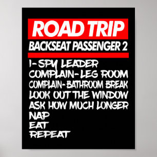 Póster Camisetas de viajes familiares por carretera diver