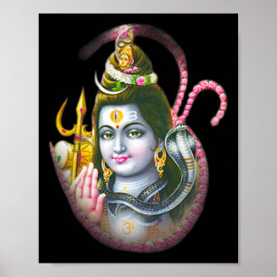 Póster Camisetas de Yoga Espirituales Dios Hindú Krishna 