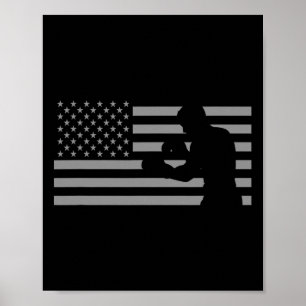 Póster Camisetas del Boxer T de Bandera Americana - Boxeo