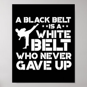 Póster Camisetas del Cinturón Negro Regalo de Taekwondo K