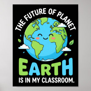 Póster Camisetas del día de la Tierra para maestros de au