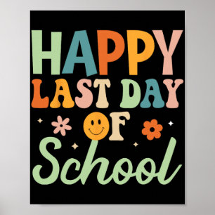 Póster Camisetas del último día de escuela Hola verano Pr