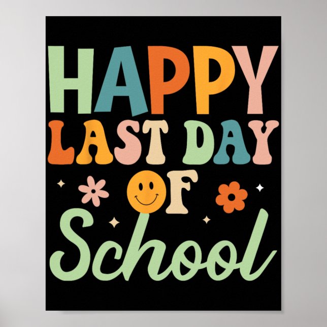 Póster Camisetas del último día de escuela Hola verano Pr (Frente)