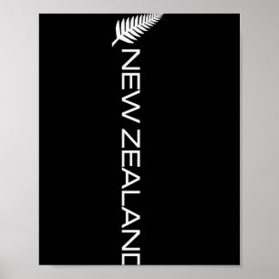 Póster Camisetas Deportivas de Nueva Zelanda Bandera de H