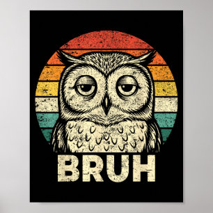 Póster Camisetas divertidas con gráficos de búhos para ni