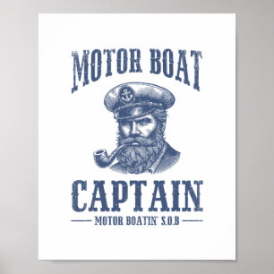 Póster Camisetas Divertidas De Crucero Para Hombres Capit