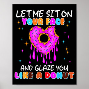 Póster Camisetas divertidas de donut inapropiadas para mu