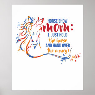 Póster Camisetas Divertidas de Exhibición de Caballos par