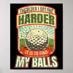 Póster Camisetas Divertidas de Golf para Hombres
