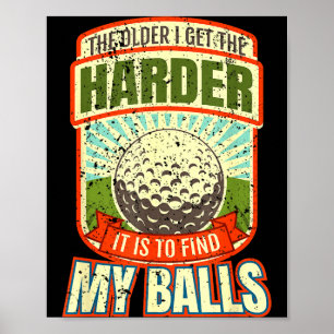 Póster Camisetas Divertidas de Golf para Hombres, Diverti