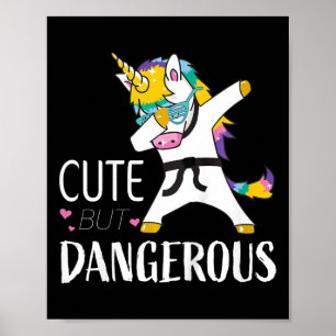Póster Camisetas Divertidas de Karate para Niñas Lindas d