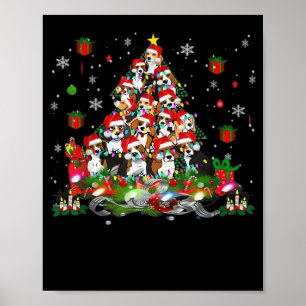Póster Camisetas Divertidas De Navidad Beagle Beagle Árbo