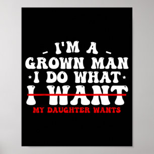 Póster Camisetas Divertidas De Papá De Hija Hago Lo Que M