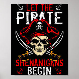 Póster Camisetas divertidas esqueleto cruz de huesos pira