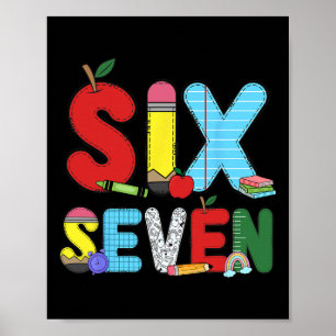 Póster Camisetas Divertidas Seis Siete 6 7 Meme Profesor