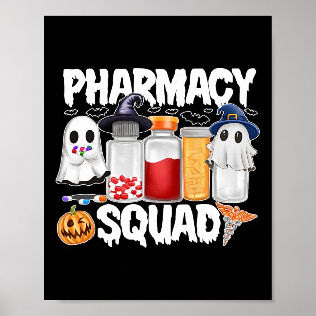 Póster Camisetas Farmacéuticos de Halloween (Frente)