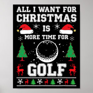 Póster Camisetas feas de Navidad para hombres Dry Fit Gol