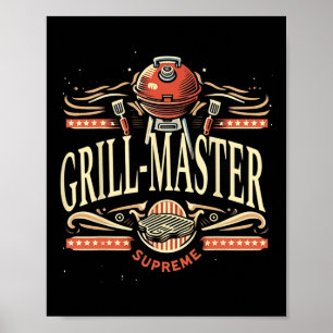 Póster Camisetas Gráficas Divertidas Parrillero Supremo B