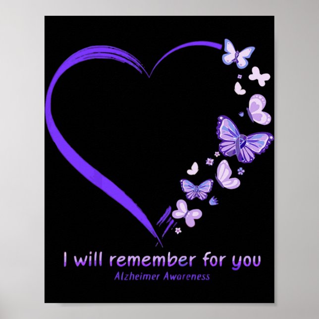 Póster Camisetas Heimerheimer Awareness Remember Forever  (Frente)