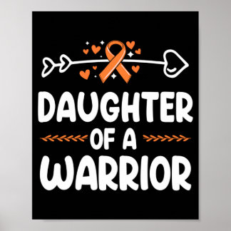 Póster Camisetas Hija De Un Guerrero Cáncer De Riñón