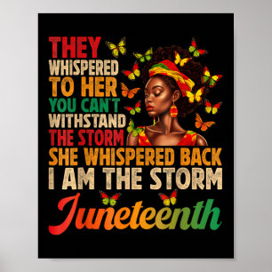 Póster Camisetas Juneteenth Mujeres Soy La Tormenta Negra