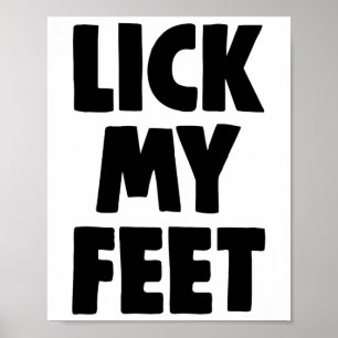 Póster Camisetas Lick My Feet Mujeres Regalos Divertidos 