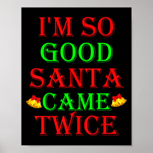Póster Camisetas Navidades inapropiados Uni Sma negro adu