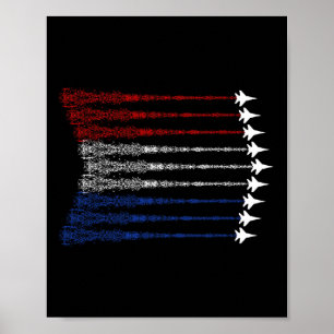 Póster Camisetas Patrióticas Para Hombres Jet 4 De Julio 