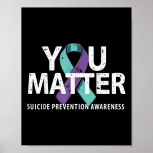 Póster Camisetas Prevención de Suicidios Conciencia de Su
