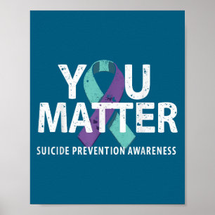 Póster Camisetas Prevención de Suicidios Conciencia del S