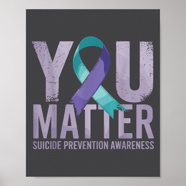 Póster Camisetas Prevención de Suicidios Conciencia del S (Frente)