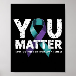 Póster Camisetas Prevención de Suicidios Conciencia del S