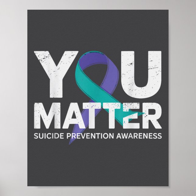 Póster Camisetas Prevención de Suicidios Conciencia del S (Frente)