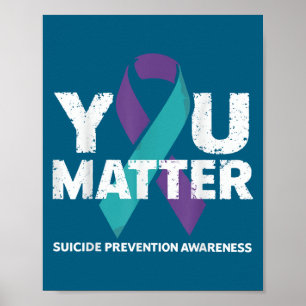 Póster Camisetas Prevención de Suicidios Conciencia del S