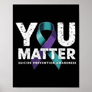Póster Camisetas Prevención de Suicidios Conciencia del S
