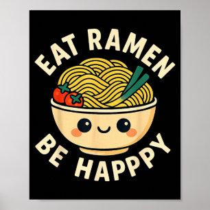 Póster Camisetas Ramen Kawaii Divertido Estilo Anime Japo