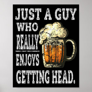 Póster Camisetas sucias de cerveza para hombres humor adu