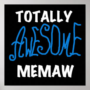 Póster Camisetas y regalos azules totalmente