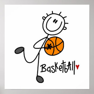 Póster Camisetas y regalos básicos de básquetbol