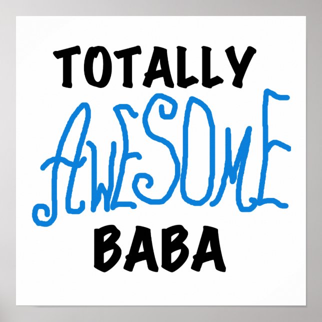 Póster Camisetas y regalos de Baba totalmente asombrosos (Frente)