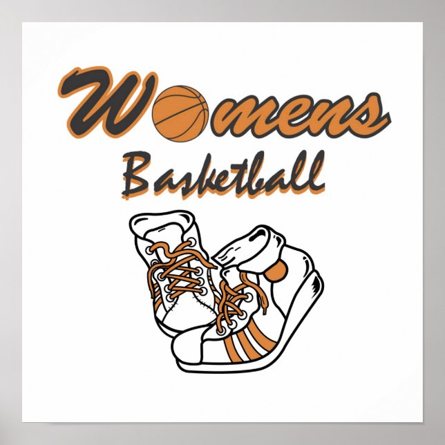 Póster Camisetas y regalos de baloncesto femenino (Frente)