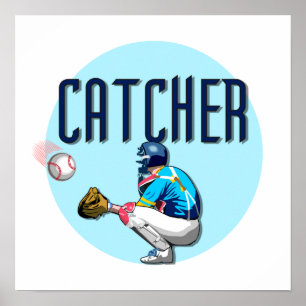 Póster Camisetas y regalos de Béisbol Catcher