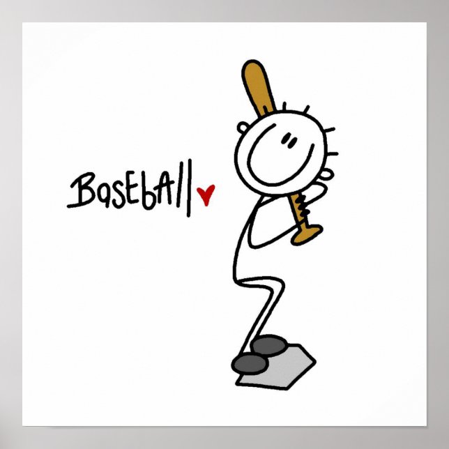 Póster Camisetas y regalos de béisbol de tipo Simple Stic (Frente)