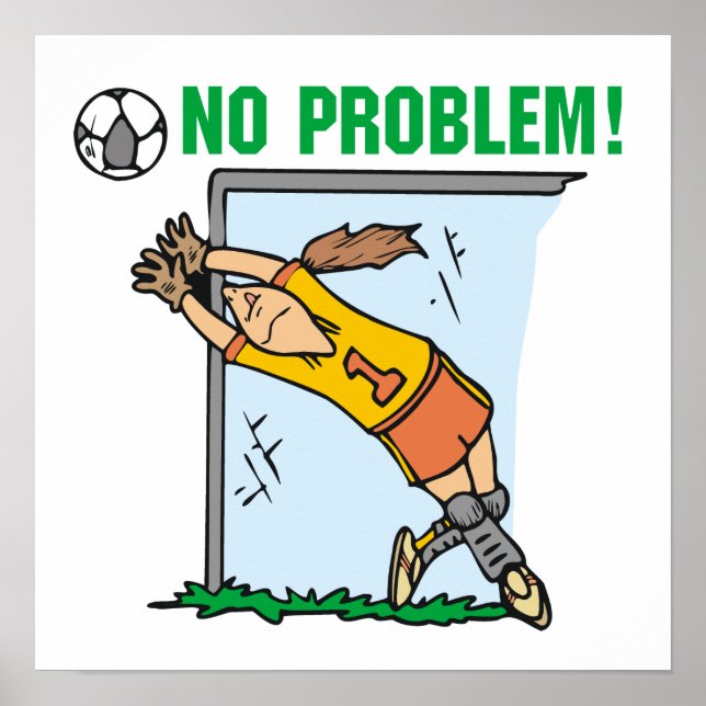 Póster Camisetas y regalos de chica Soccer Goalie (Frente)