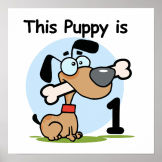 Póster Camisetas y regalos de esta cachorro el primer cum