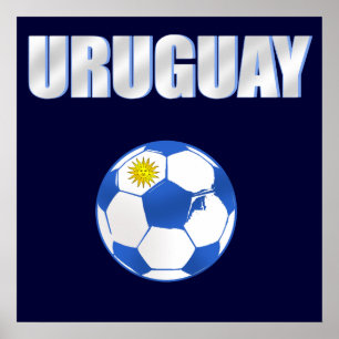 Póster Camisetas y regalos de fútbol de Uruguay