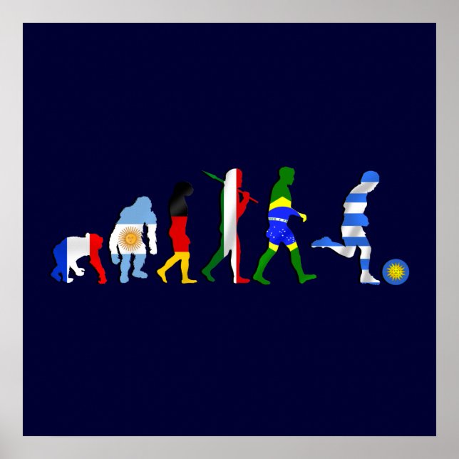 Póster Camisetas y regalos de fútbol de Uruguay (Frente)