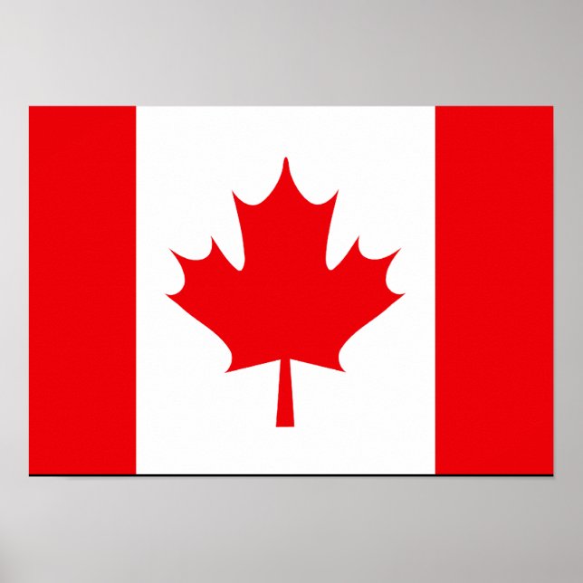 Póster Camisetas y regalos de la bandera de Canadá (Frente)