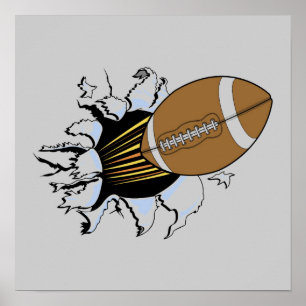 Póster Camisetas y regalos de la explosión del fútbol