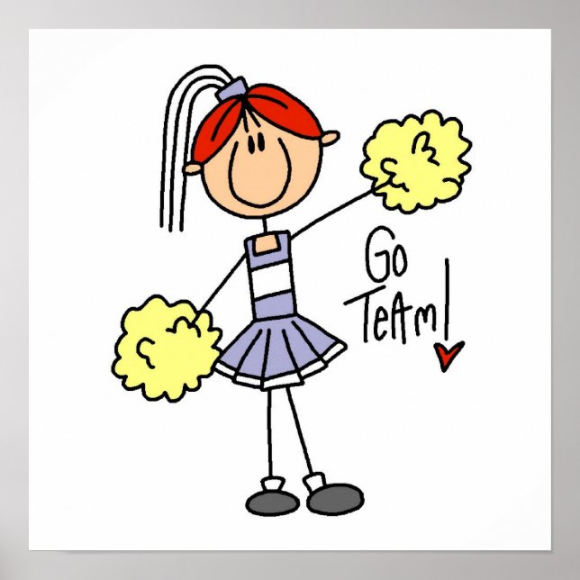 Póster Camisetas y regalos de la figura de palo púrpura (Frente)